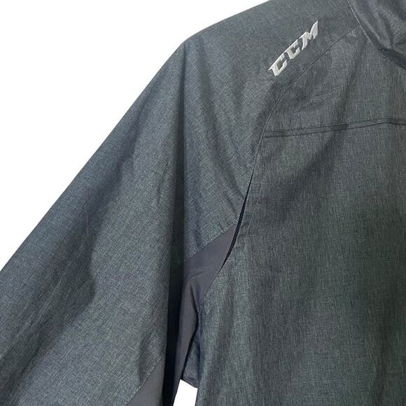 CCM Hockey Jacket Windbreaker Mens Large Tactical Cool Tigers Full Zip Gray - Picture 4 of 11